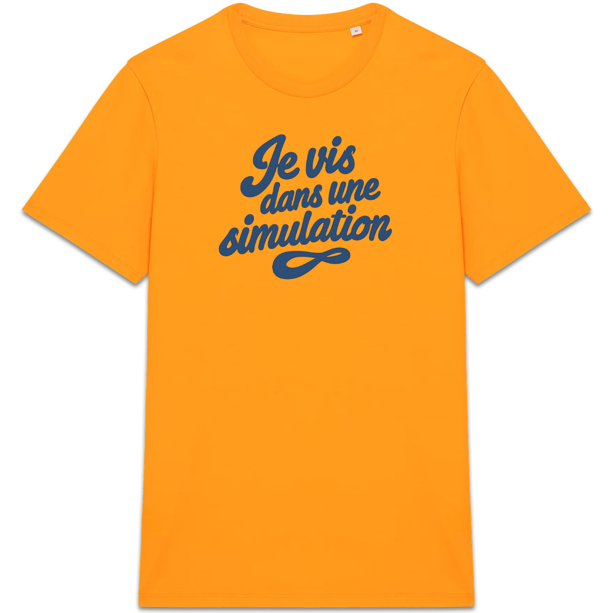 Je vis dans une simulation — Orange — recto