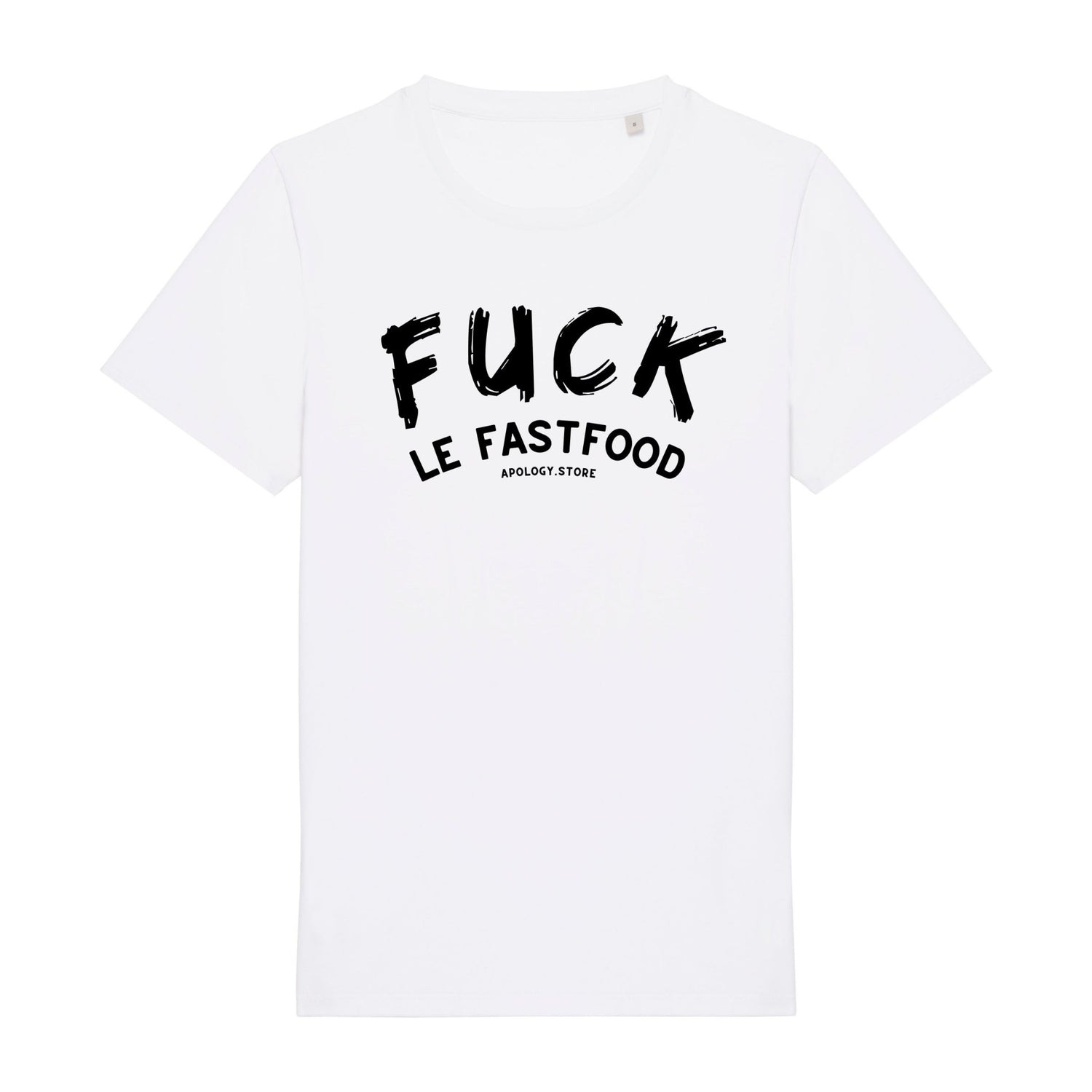 T - shirt Fuck le fastfood Blanc XS - Imprimé en France