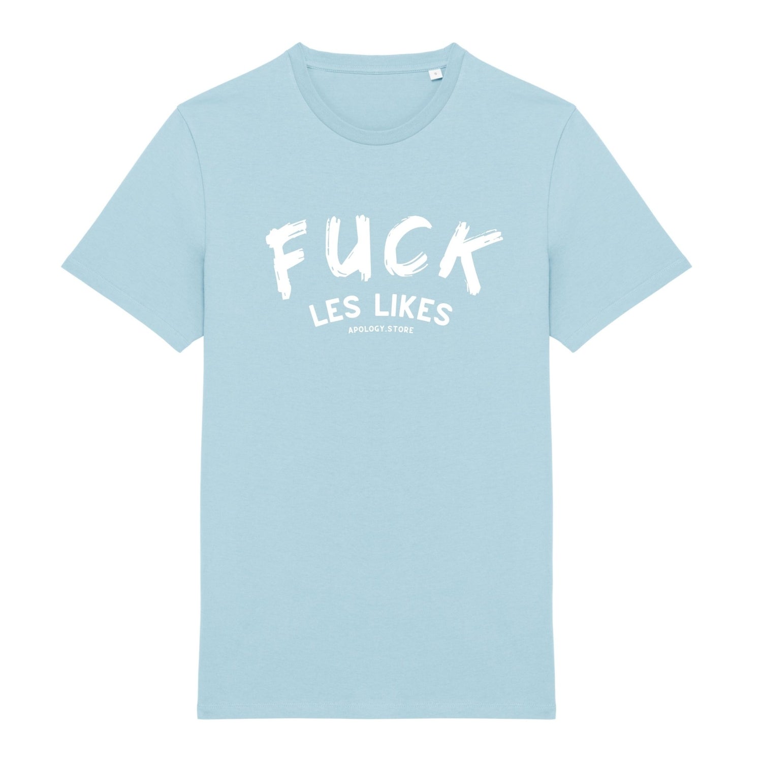 T - shirt Fuck les likes Bleu XS - Imprimé en France