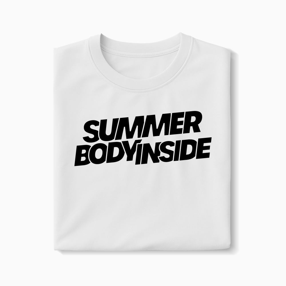 T-shirt Summer Body Inside XS Blanc - Imprimé en France