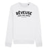Sweatshirt en coton bio Rêveuse mais pas Naïve M Blanc - Imprimé en France