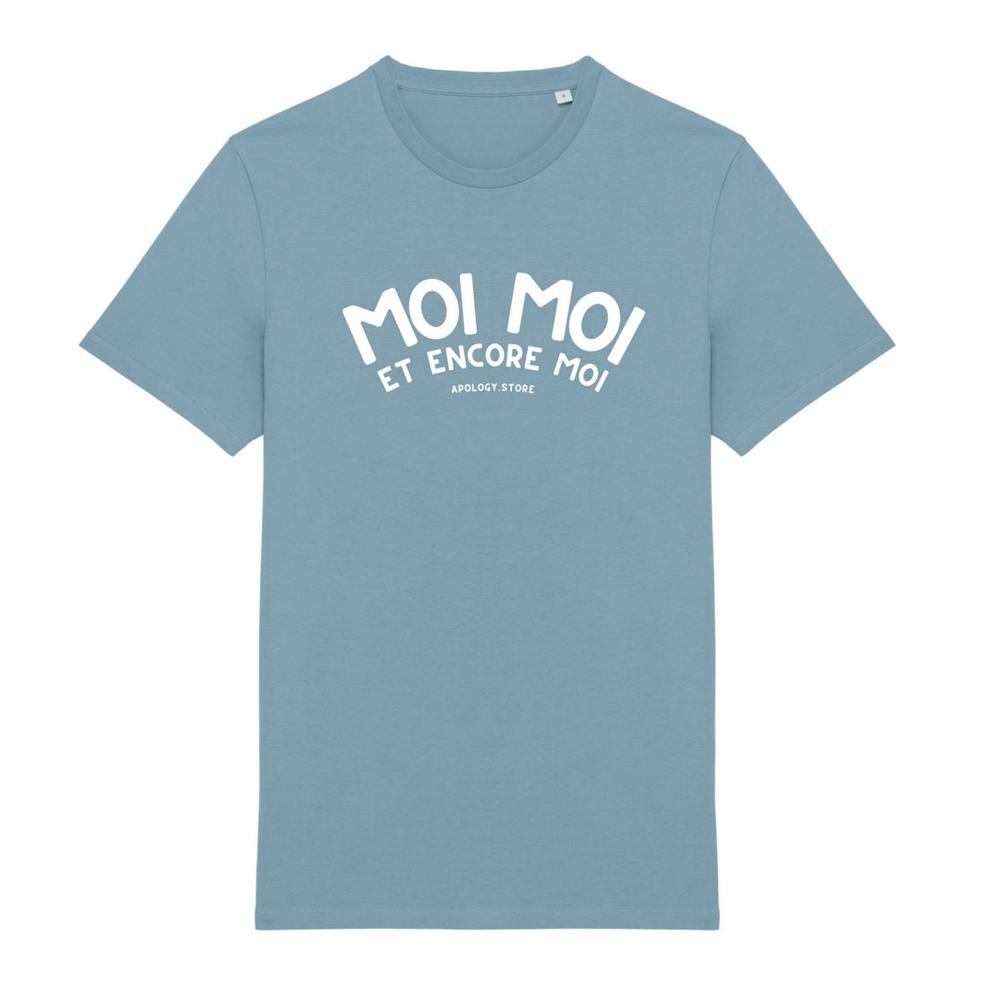 T-shirt Moi Moi et Encore Moi - Fabriqué au Portugal XS Bleu_arctique - Imprimé en France