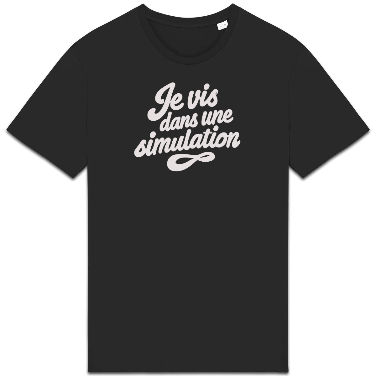 Je vis dans une simulation — Noir — recto