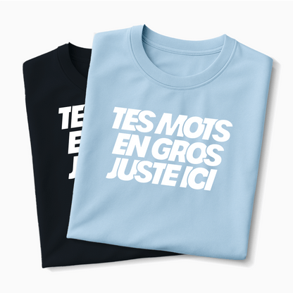 Lot de 2 T-shirts à personnaliser – Offre Noël ( - 15%) 2 t-shirts - Imprimé en France