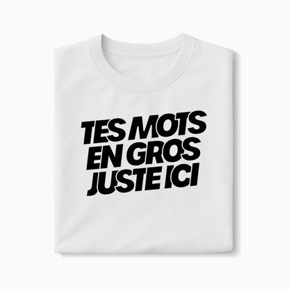 T-shirt à message à personnaliser XS Blanc - Imprimé en France