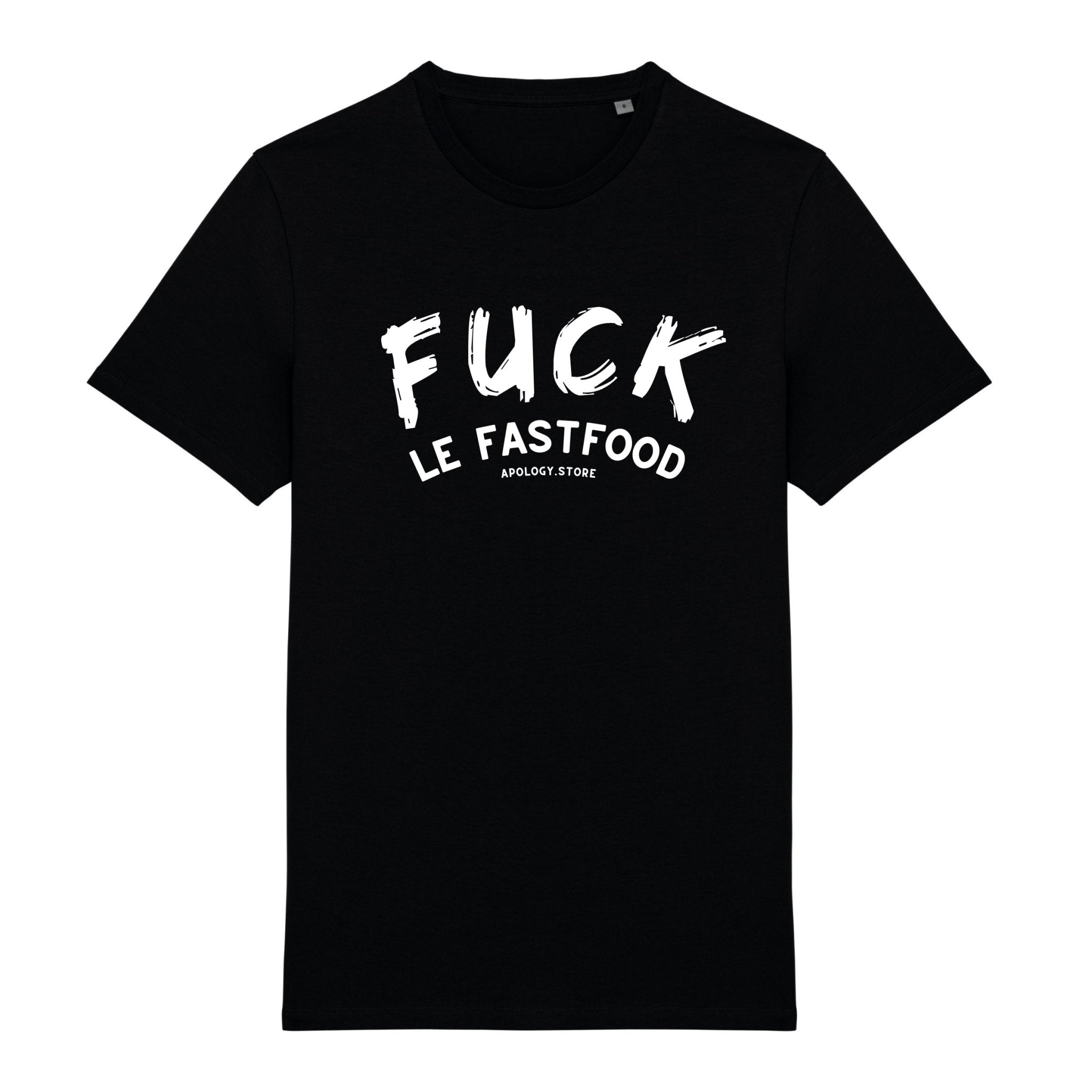 T - shirt Fuck le fastfood Noir XS - Imprimé en France