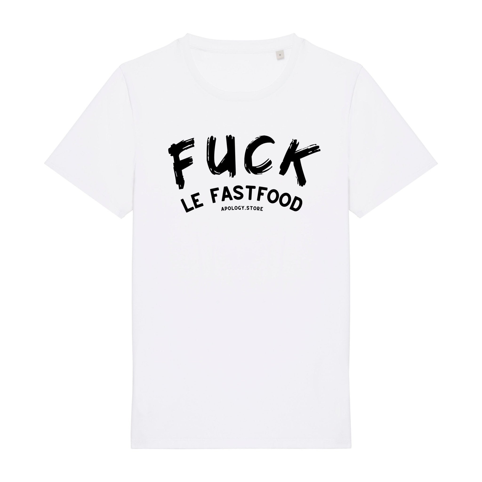 T - shirt Fuck le fastfood Blanc XS - Imprimé en France