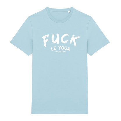 T - shirt Fuck le Yoga Bleu XS - Imprimé en France