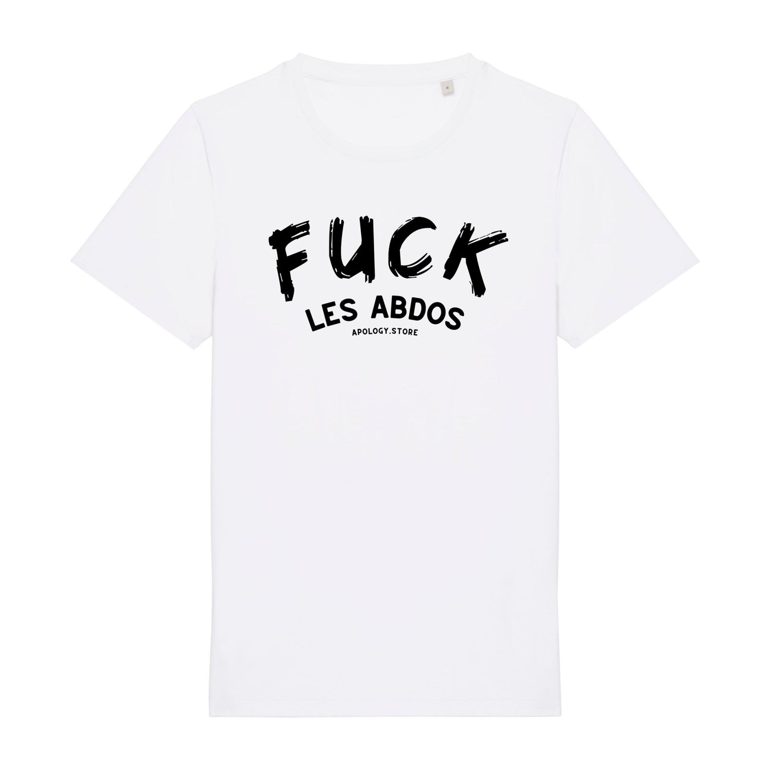 T - shirt Fuck les abdos Blanc XS - Imprimé en France