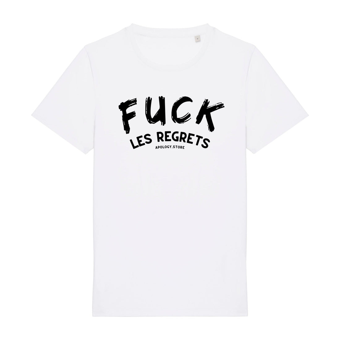 T - shirt Fuck les regrets Blanc XS - Imprimé en France