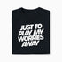 T-shirt Just To Play My Worries Away XS Noir - Imprimé en France