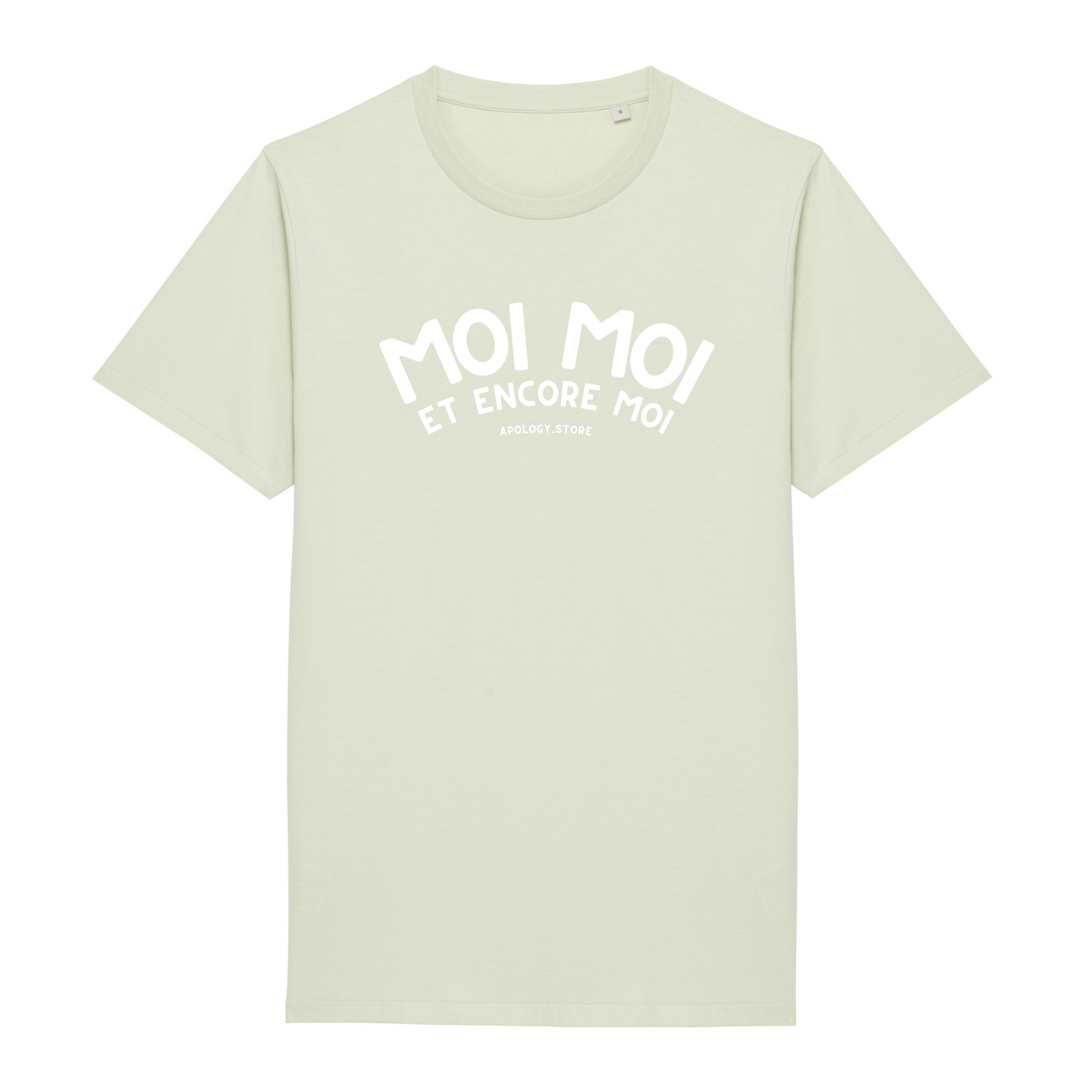 T-shirt Moi Moi et Encore Moi - Fabriqué au Portugal XS Vert_celadon - Imprimé en France