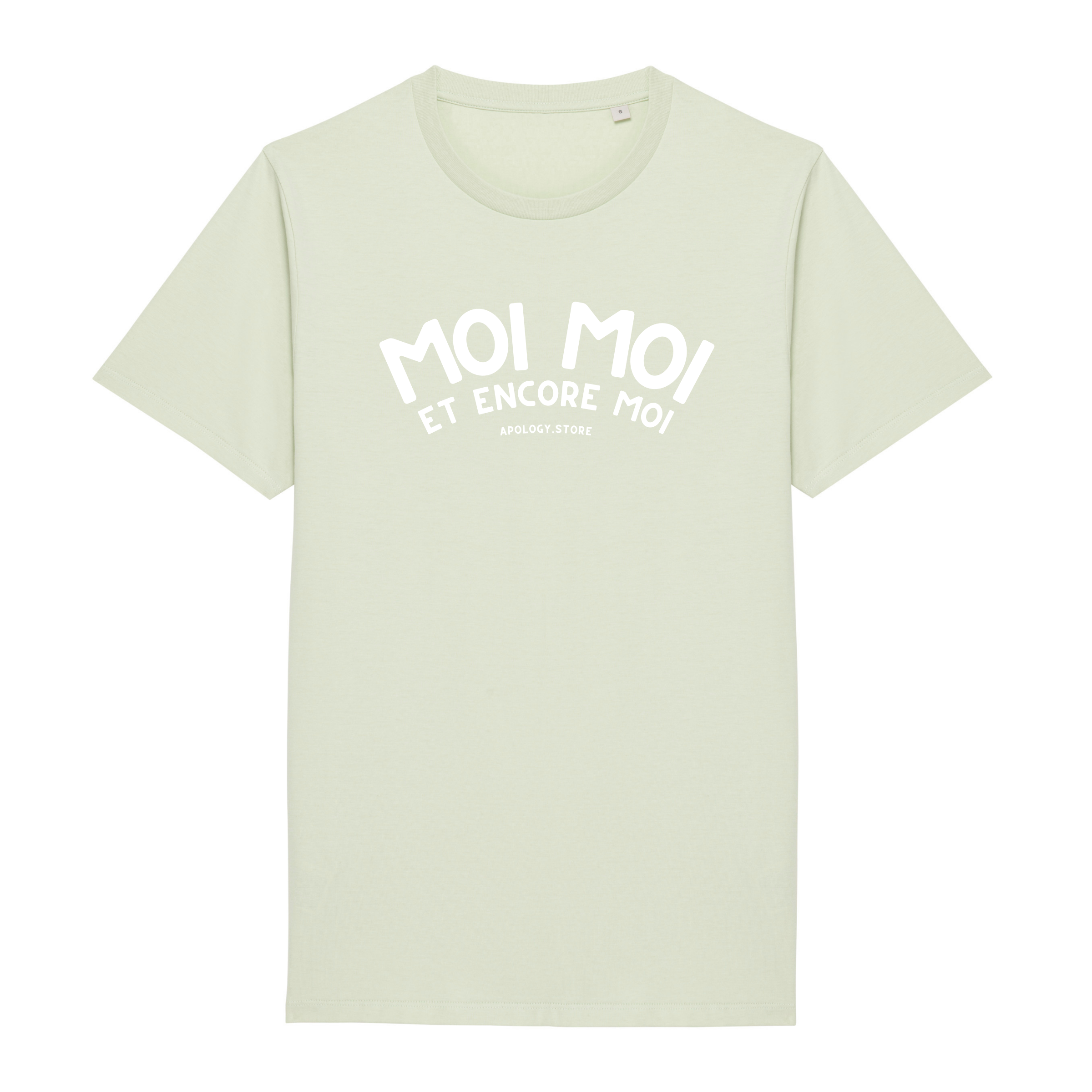 T-shirt Moi Moi et Encore Moi - Fabriqué au Portugal XS Vert_celadon - Imprimé en France