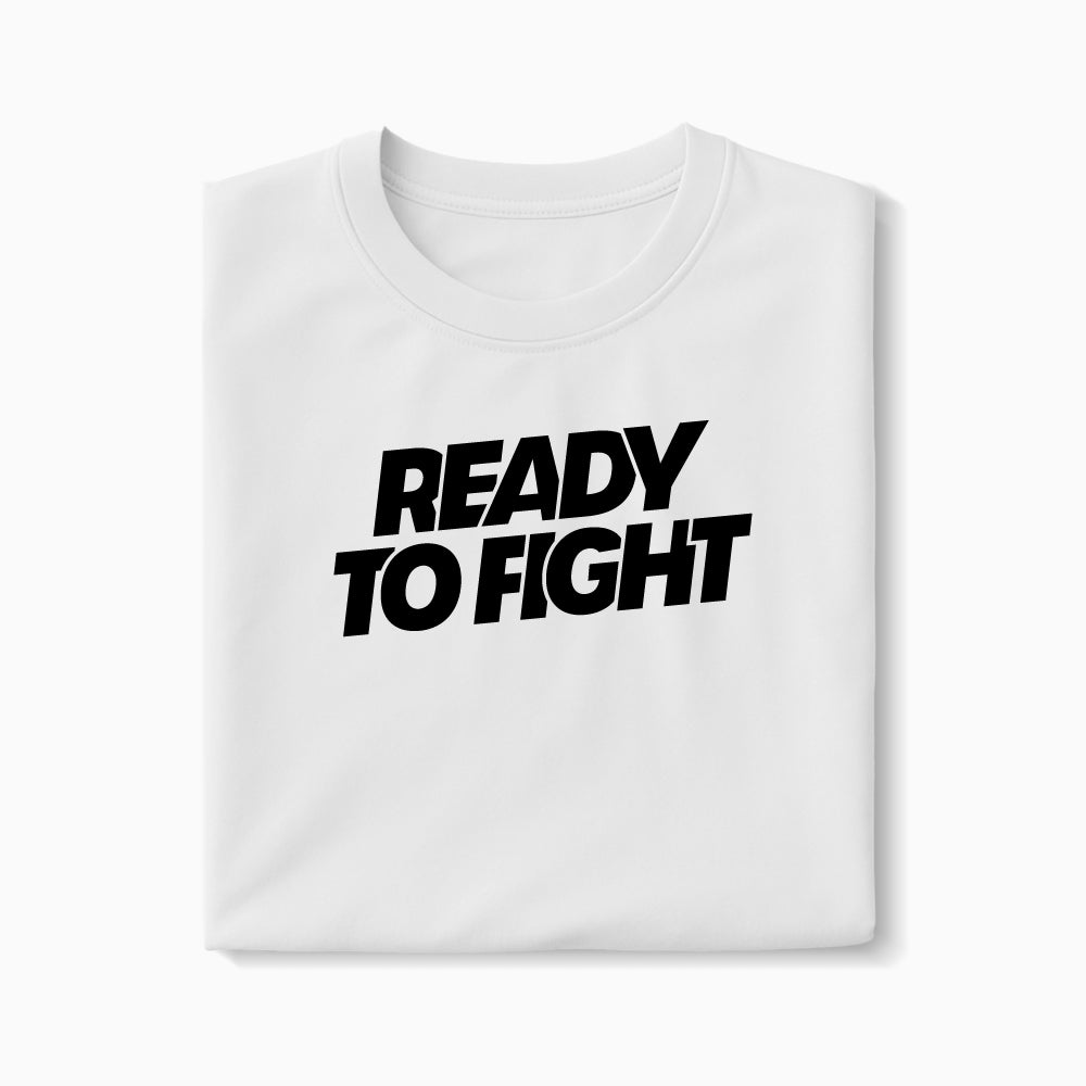 T-shirt Ready To Fight XS Blanc - Imprimé en France