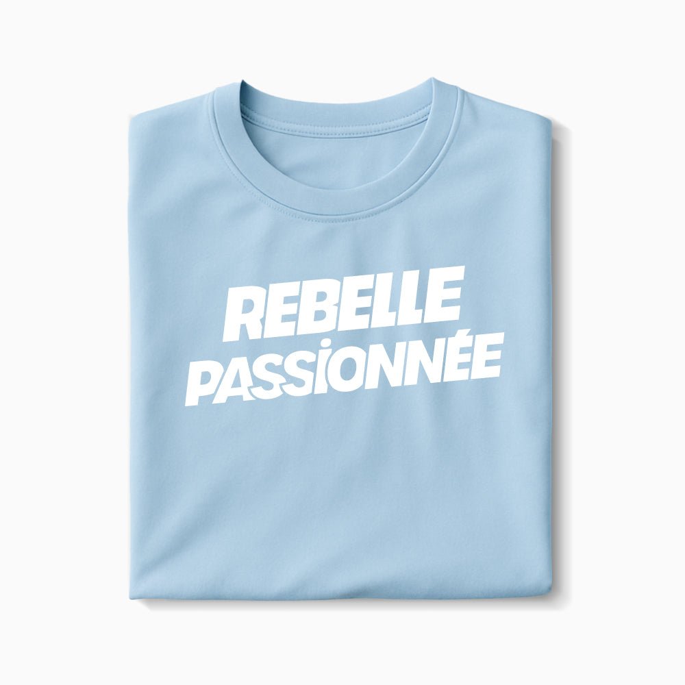 T-shirt Rebelle Passionnée XS Bleu_arctique - Imprimé en France