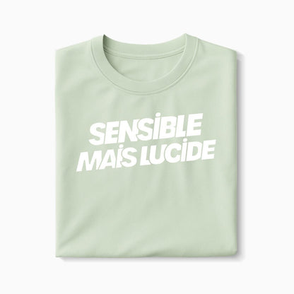 T-shirt Sensible mais lucide XS Vert_celadon - Imprimé en France