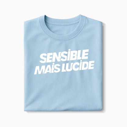 T-shirt Sensible mais lucide XS Bleu_arctique - Imprimé en France