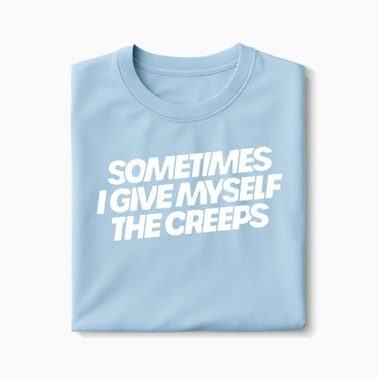 T-shirt Sometimes I Give Myself The Creeps XS Bleu_arctique - Imprimé en France