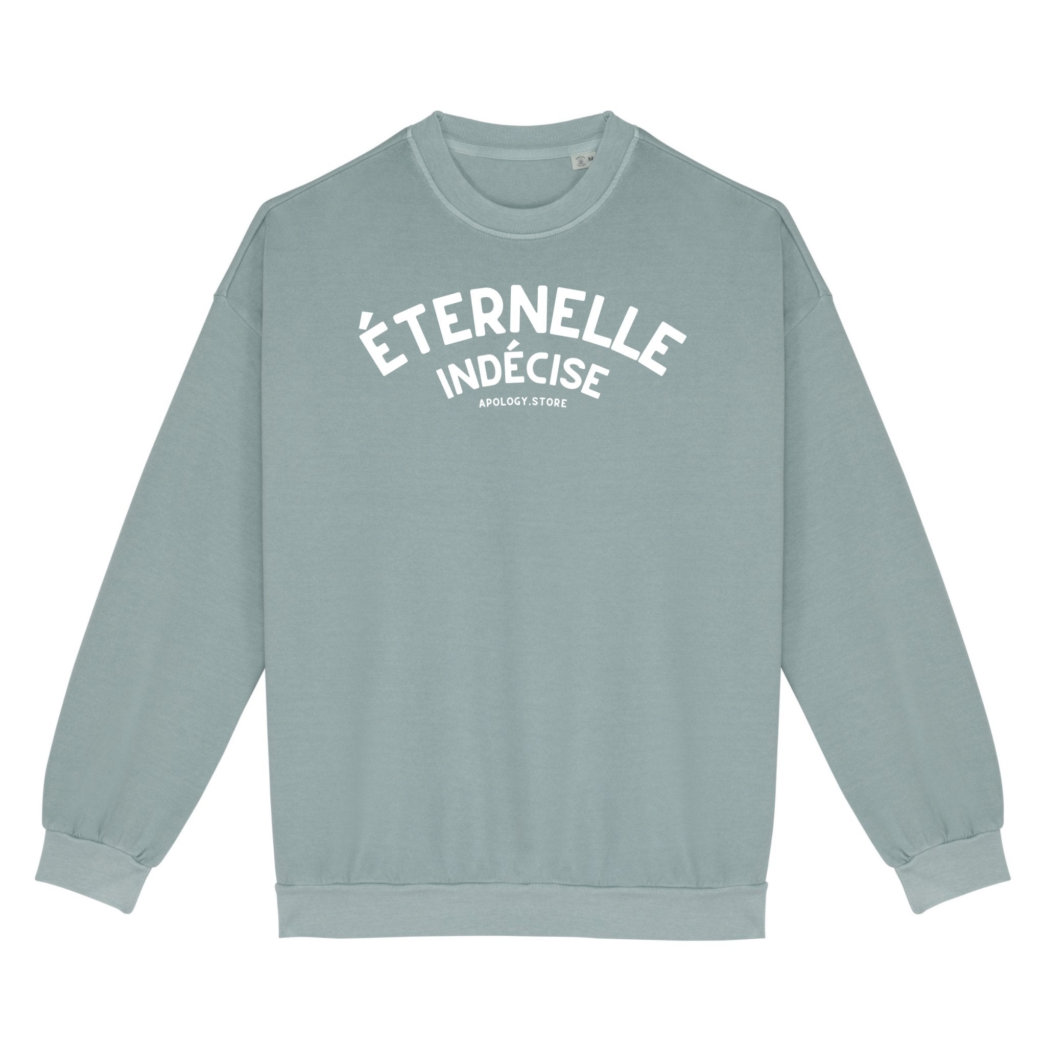 Sweat-shirt Éternelle Indécise - Fabriqué au Portugal XS Vert_jade - Imprimé en France