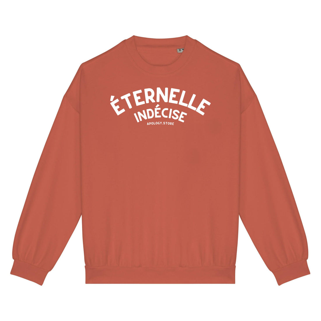 Sweat-shirt Éternelle Indécise - Fabriqué au Portugal XS Orange_pomelo - Imprimé en France