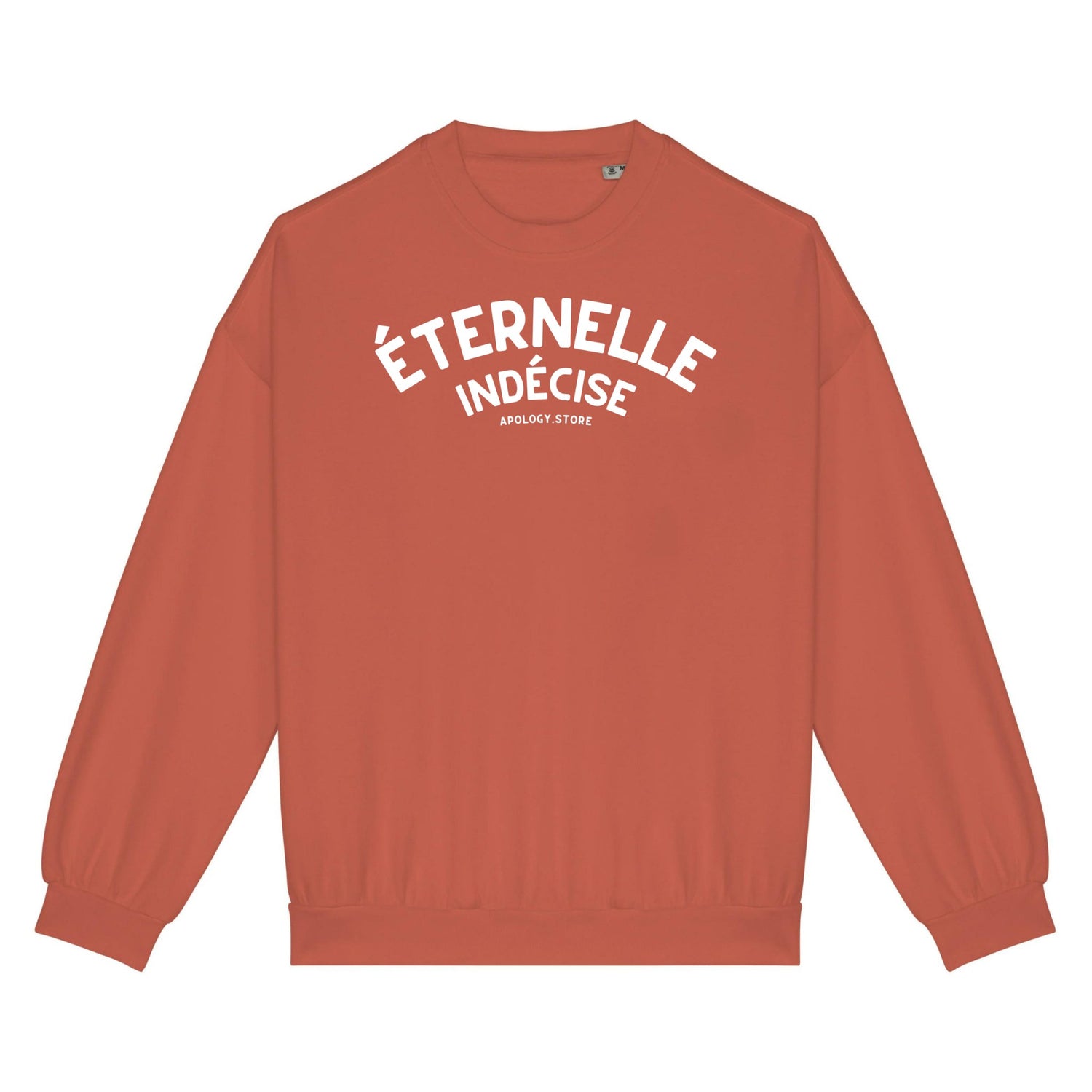 Sweat-shirt Éternelle Indécise - Fabriqué au Portugal XS Orange_pomelo - Imprimé en France