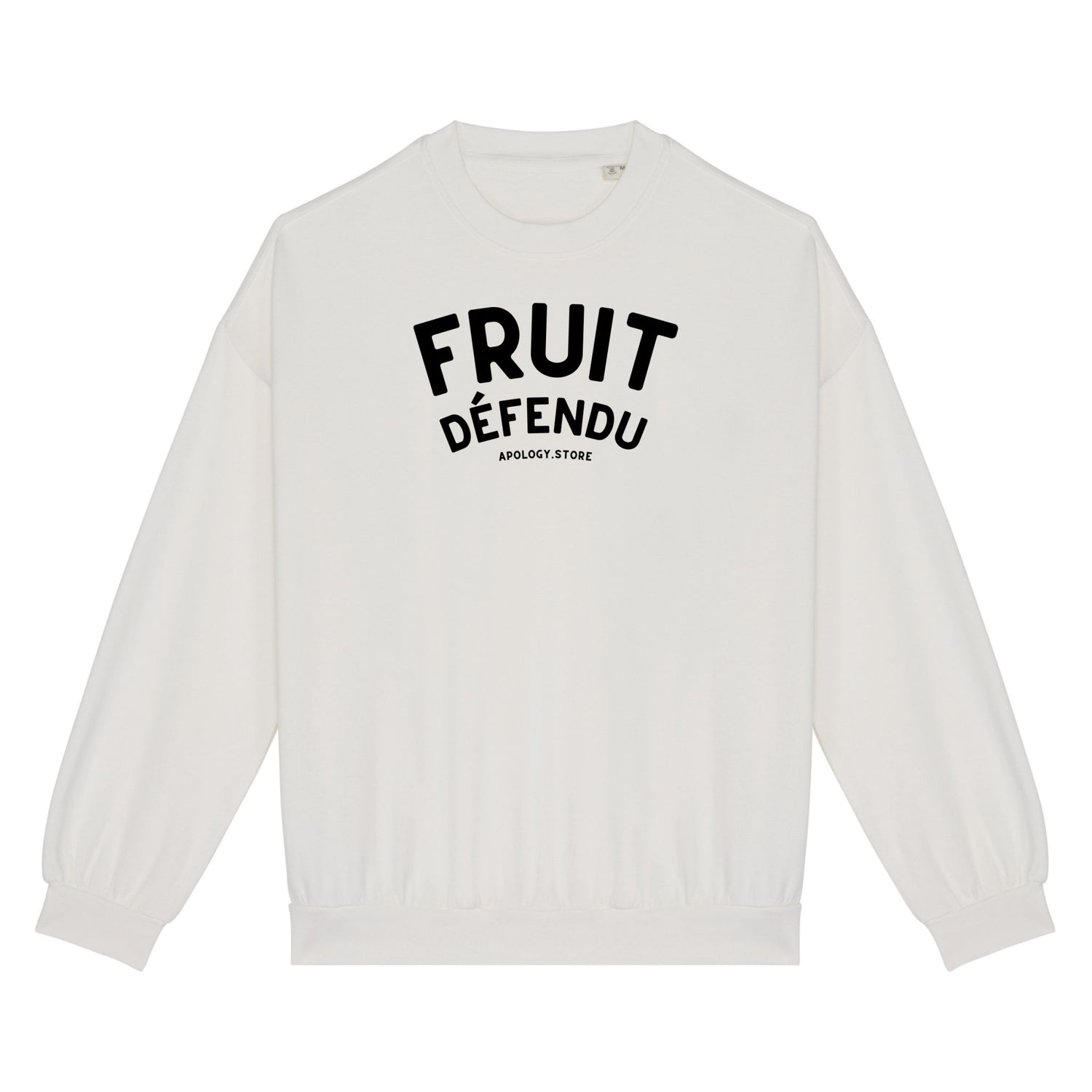 Sweat-shirt Fruit Défendu - Fabriqué au Portugal XS Ivoire - Imprimé en France