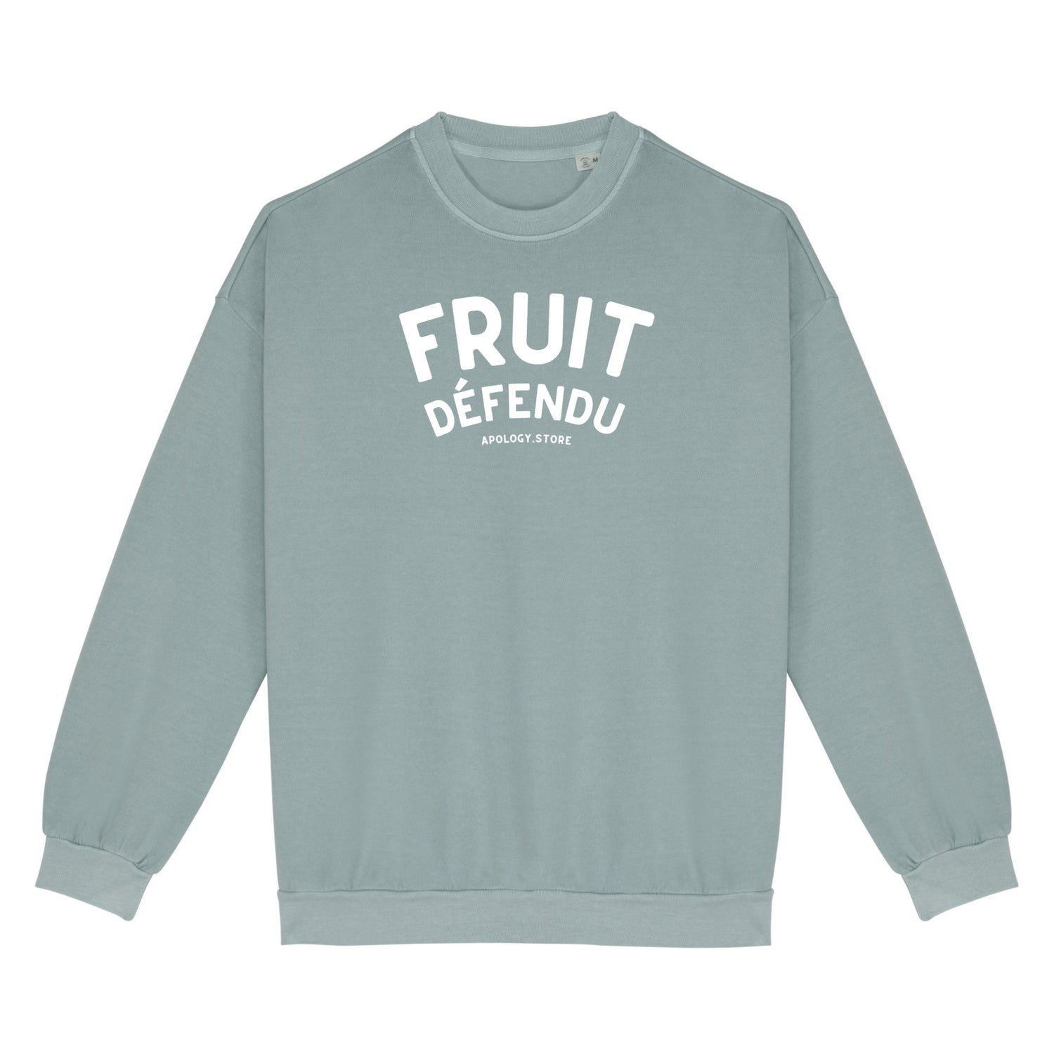 Sweat-shirt Fruit Défendu - Fabriqué au Portugal XS Vert_jade - Imprimé en France