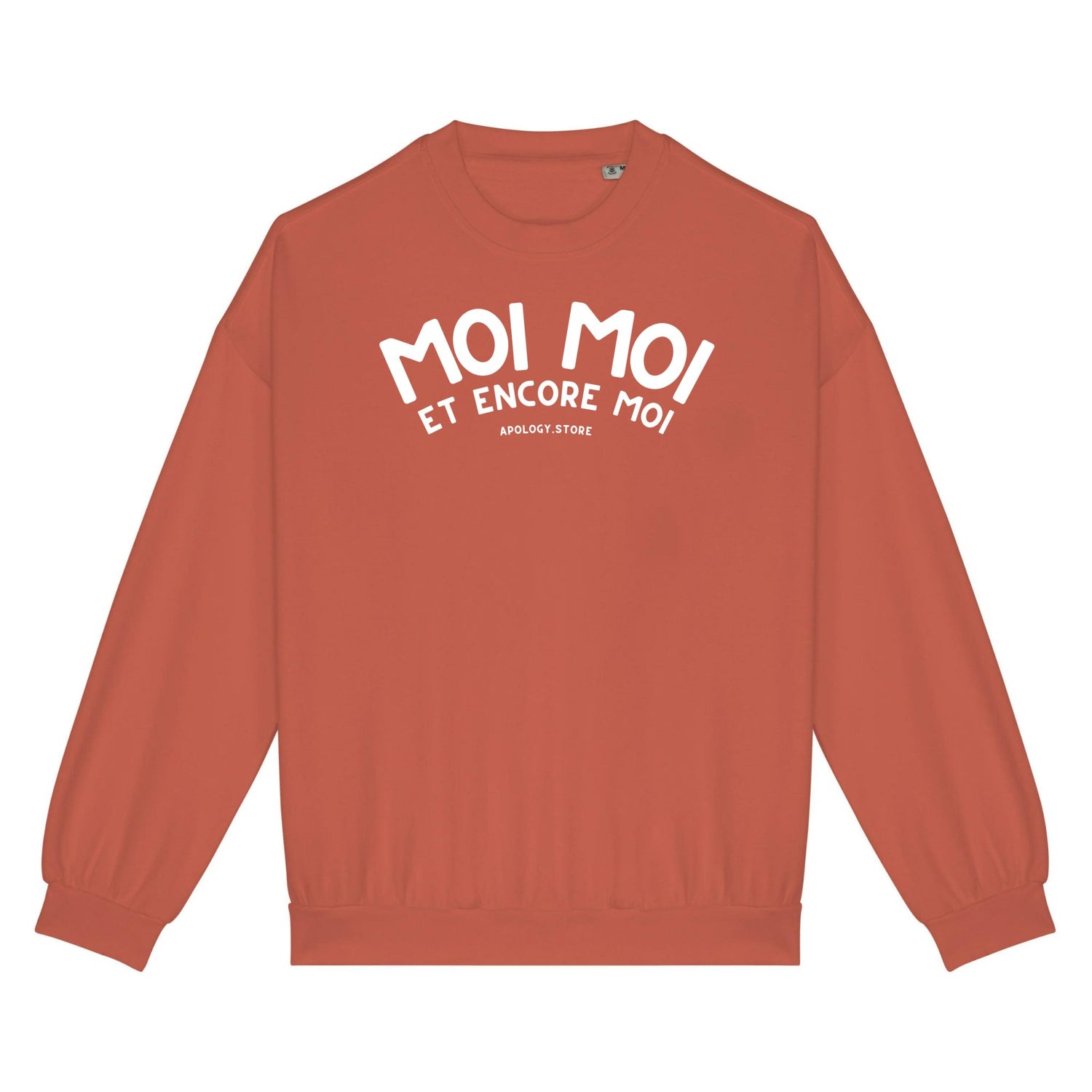 Sweat-shirt Moi Moi Et Moi Encore - Fabriqué au Portugal XS Orange_pomelo - Imprimé en France