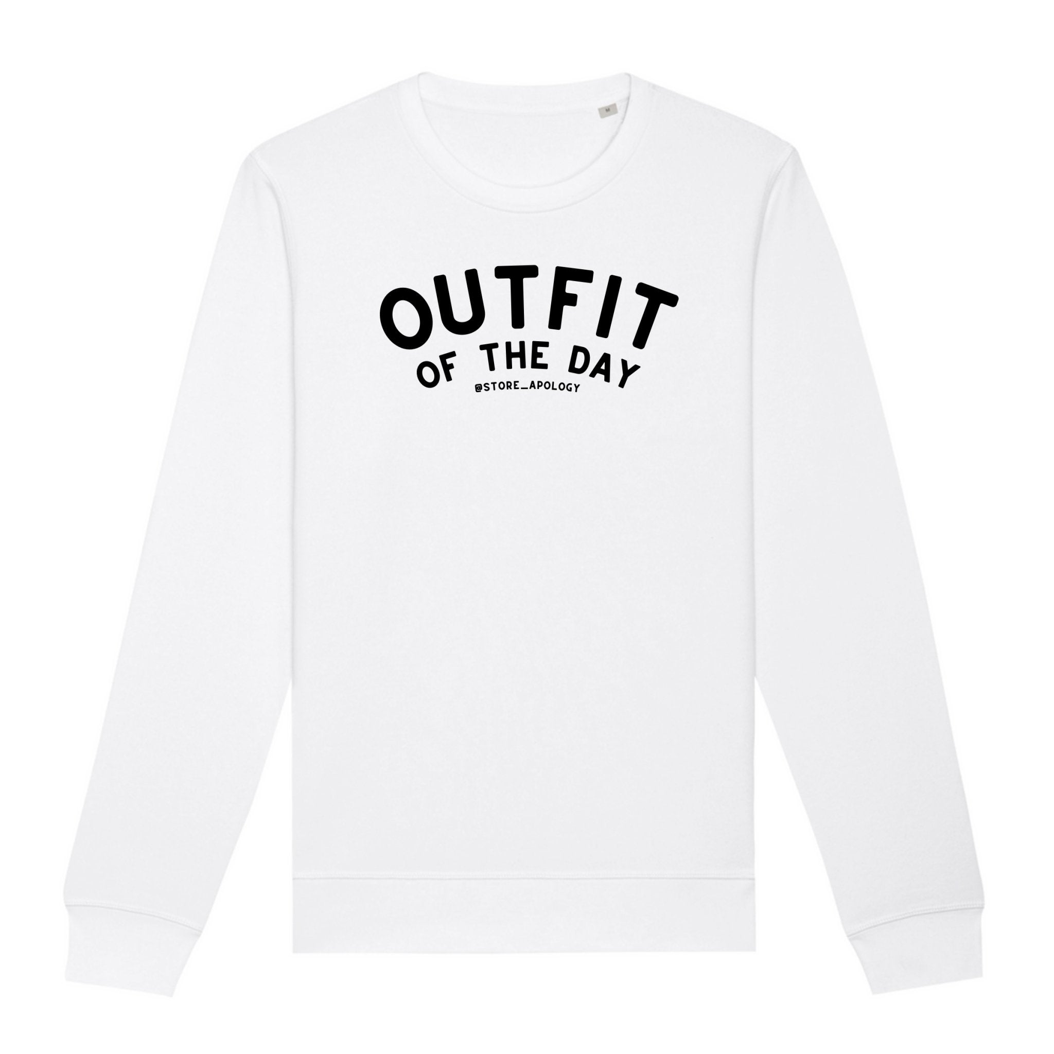 Sweat-shirt Outfit Of The Day - coton bio XS Blanc - Imprimé en France