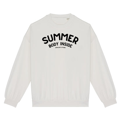 Sweat-shirt Summer Body Inside - Fabriqué au Portugal XS Ivoire - Imprimé en France