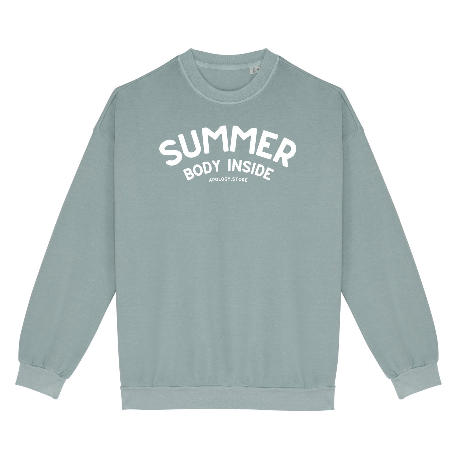 Sweat-shirt Summer Body Inside - Fabriqué au Portugal XS Vert_jade - Imprimé en France