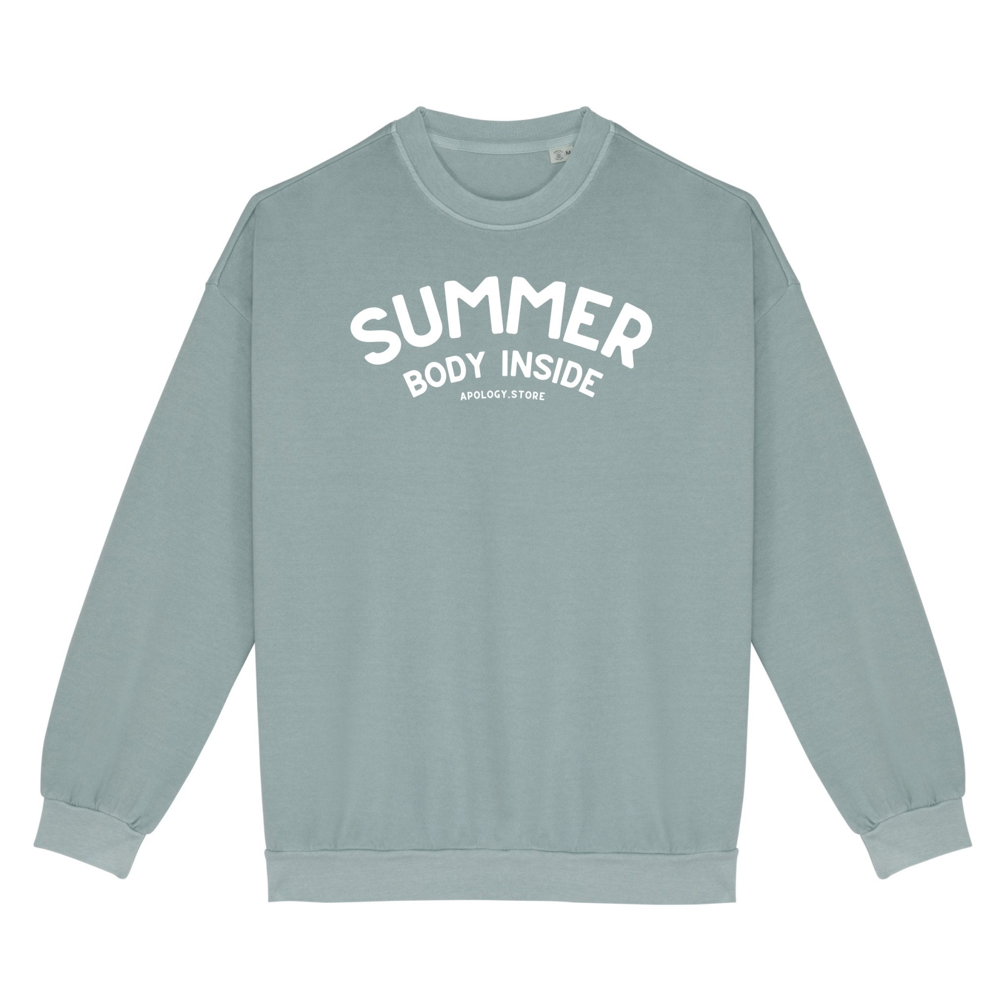 Sweat-shirt Summer Body Inside - Fabriqué au Portugal XS Vert_jade - Imprimé en France