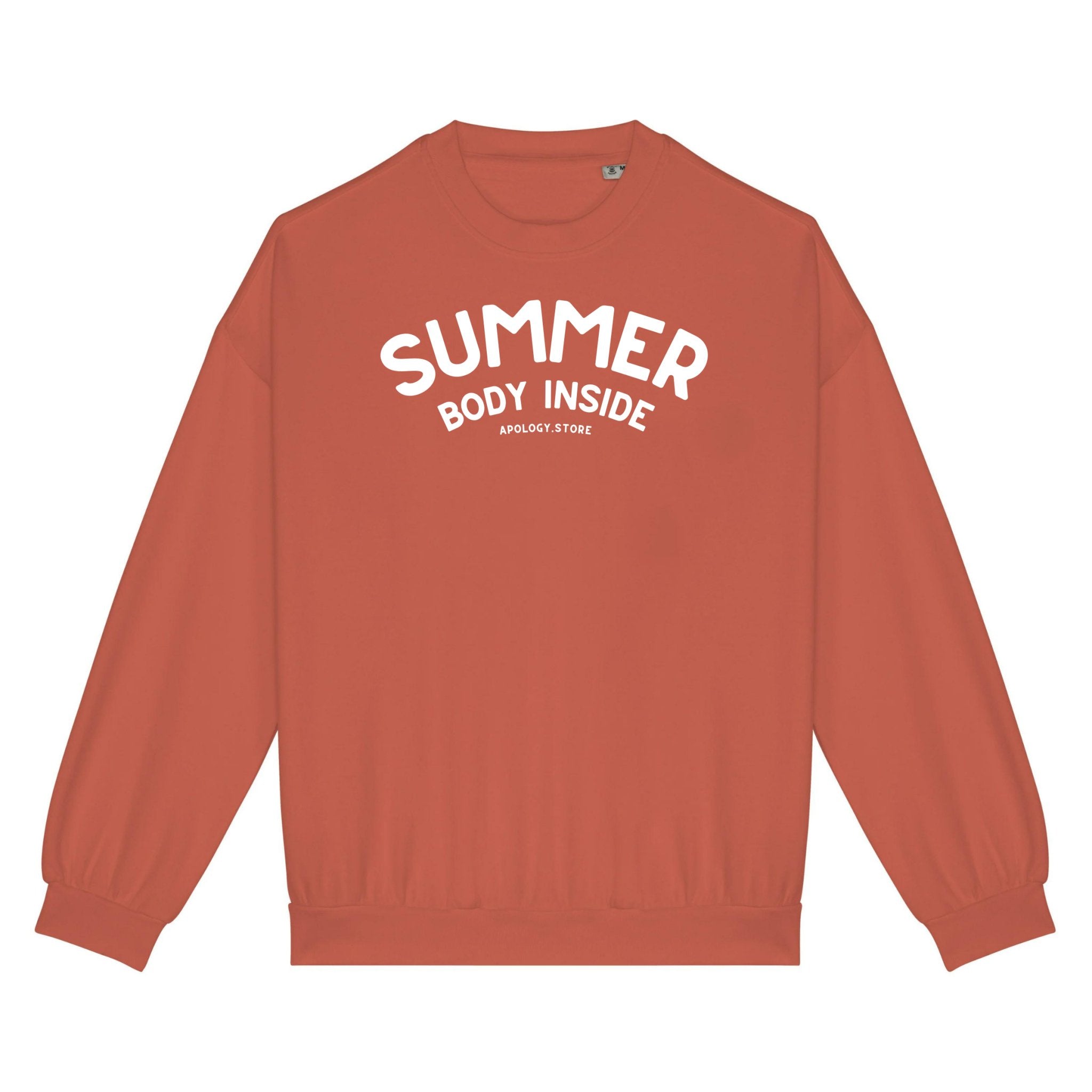 Sweat-shirt Summer Body Inside - Fabriqué au Portugal XS Orange_pomelo - Imprimé en France