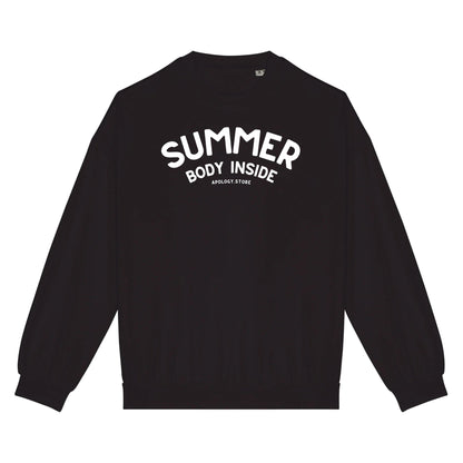 Sweat-shirt Summer Body Inside - Fabriqué au Portugal XS Noir - Imprimé en France