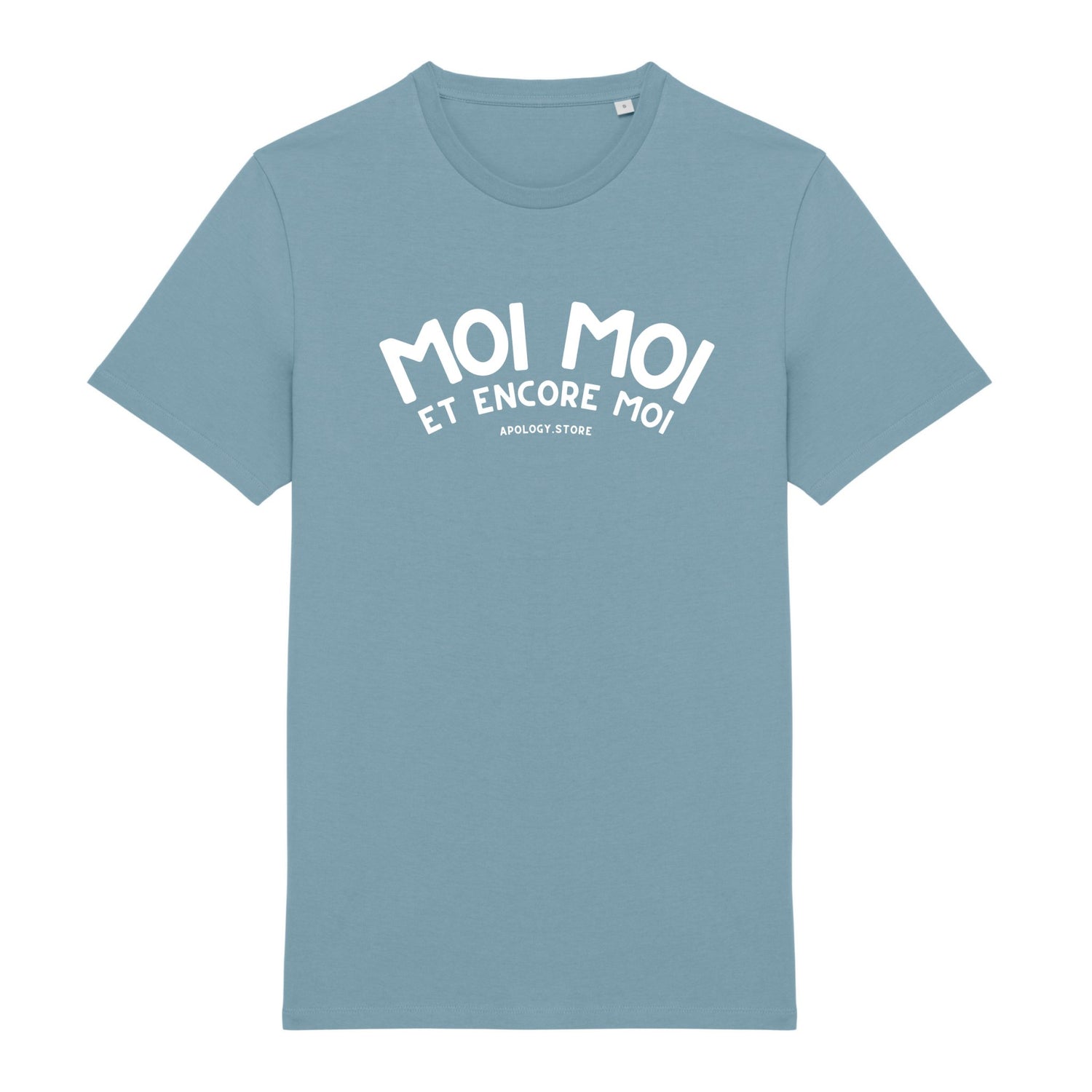 T-shirt Moi Moi et Encore Moi - Fabriqué au Portugal XS Bleu_arctique - Imprimé en France